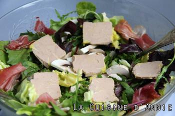 Salade au foie gras