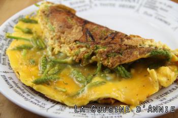 Omelette aux aspergettes
