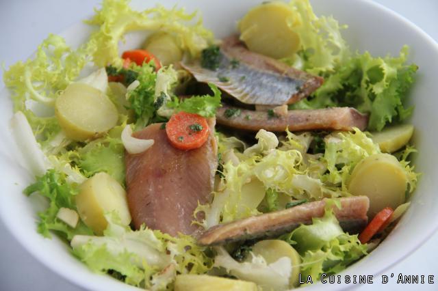 Salade de harengs fumés aux pommes de terre