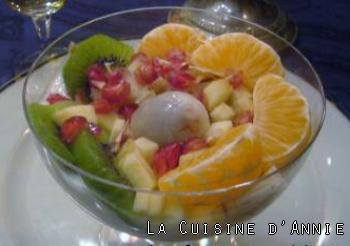 Salade de mangues et fruits exotiques