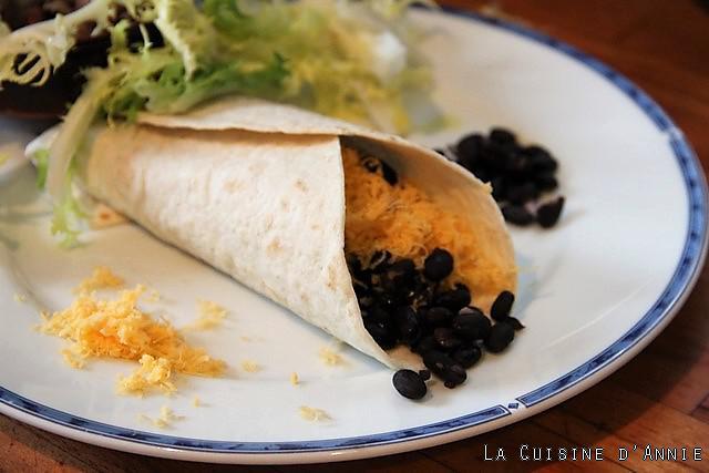 Burrito fromage haricots noirs