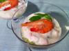 Concombre aux crevettes et au fromage blanc